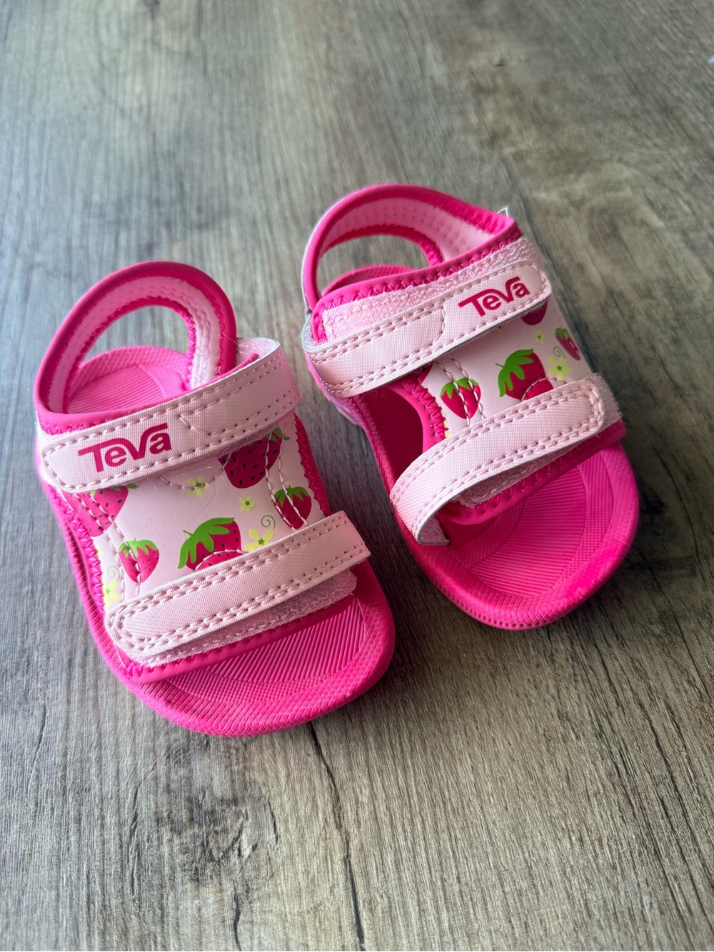 Baby Girl’s Teva Pink Strawberry Sandals
